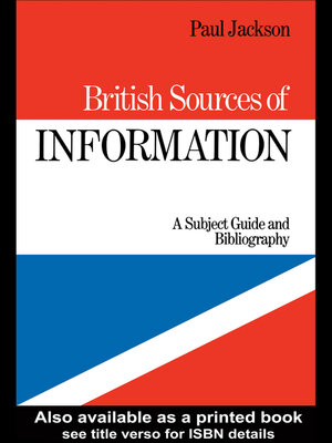 cover image of British Sources of Information